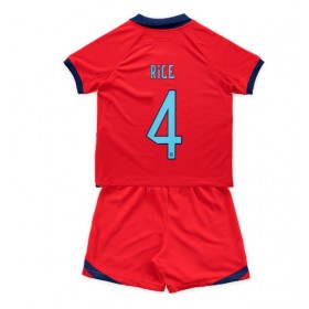 Baby Fußballbekleidung England Declan Rice #4 Auswärtstrikot WM 2022 Kurzarm (+ kurze hosen)